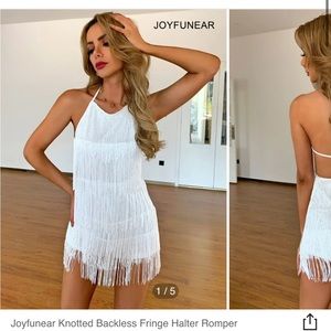 never worn new with tags in original packaging white fringe romper